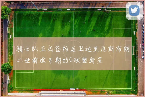 骑士队正式签约后卫达里厄斯布朗二世前途可期的G联盟新星
